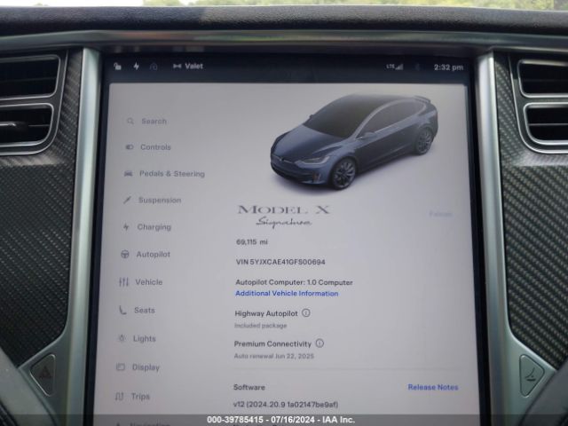 5YJXCAE41GFS00694 Tesla Model X 60d/p100d/p90d