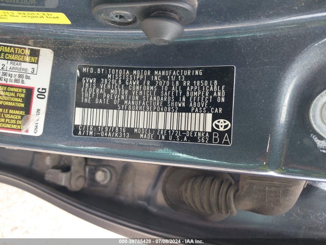 Toyota COROLLA LE 2014 5YFBURHE9EP040852 Image 9