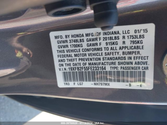19XFB2F55FE233164 Honda Civic Lx