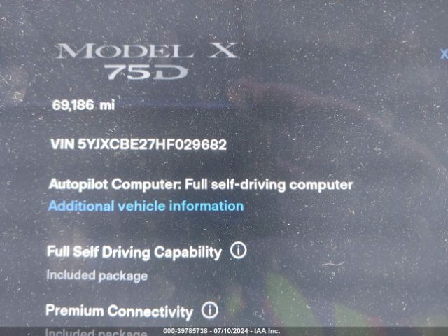 5YJXCBE27HF029682 Tesla Model X 100d/75d/90d