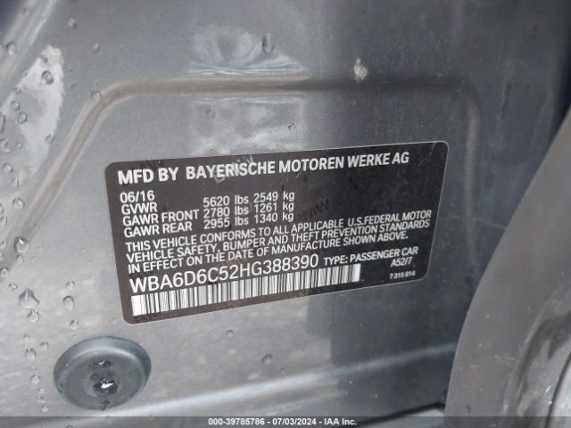 WBA6D6C52HG388390 BMW 650i Gran Coupe Xdrive