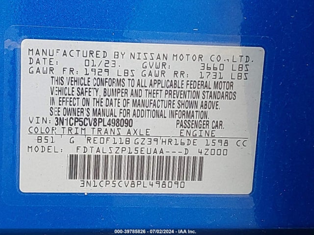 Nissan Kicks Sv Xtronic Cvt 2023 3N1CP5CV8PL498090 Image 9