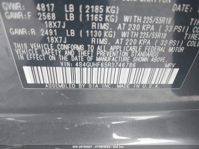 4S4GUHF65R3746786 Subaru Crosstrek Sport