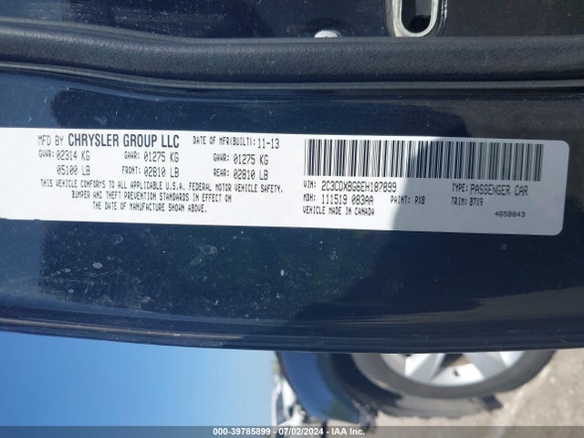 Dodge Charger Se 2014 2C3CDXBG6EH187899 Image 9