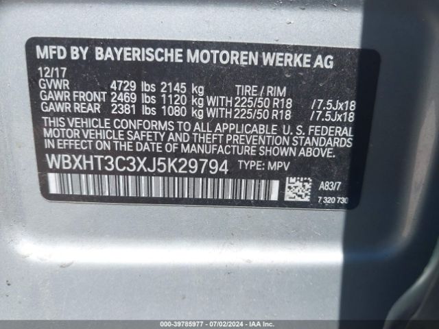 WBXHT3C3XJ5K29794 BMW X1 Xdrive28i