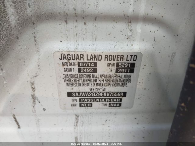 SAJWA2GZ9F8V75569 Jaguar Xj Xjl Portfolio