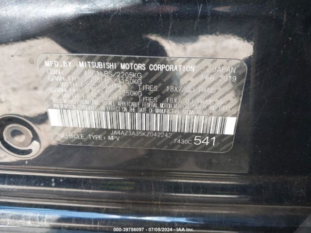 JA4AZ3A35KZ042242 Mitsubishi Outlander Sel