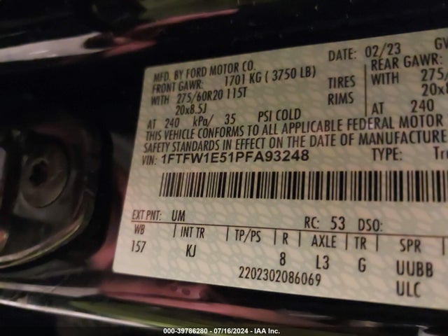 Ford F-150 King Ranch 2023 1FTFW1E51PFA93248 Image 9