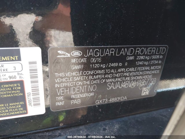 2017 JAGUAR XE SAJAJ4BVXHA957793 Photo 8