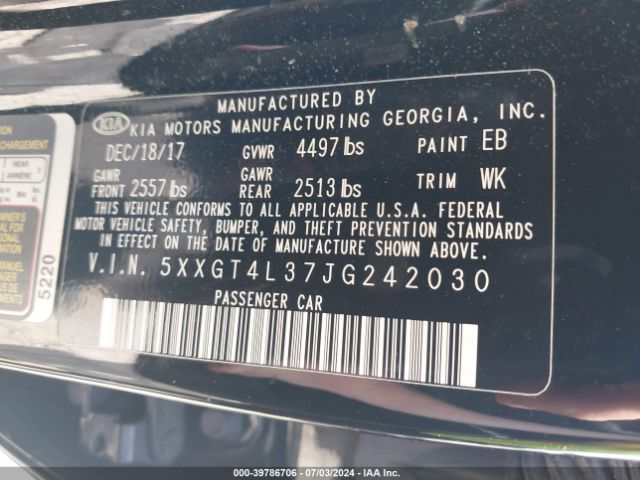5XXGT4L37JG242030 KIA Optima S