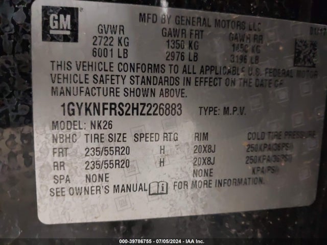 2017 CADILLAC XT5 1GYKNFRS2HZ226883 Photo 8