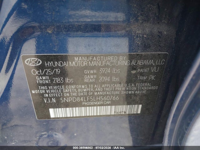 Hyundai ELANTRA SEL 2020 5NPD84LF5LH560766 Image 9