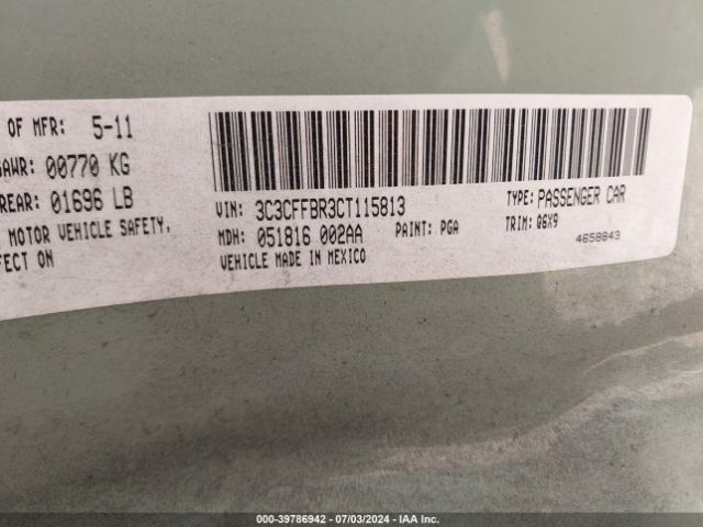 2012 FIAT 500 3C3CFFBR3CT115813 Photo 8