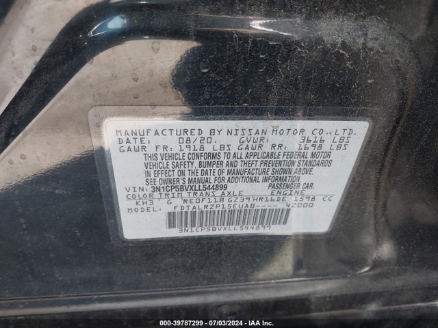 Nissan Kicks S Xtronic Cvt 2020 3N1CP5BVXLL544899 Image 9