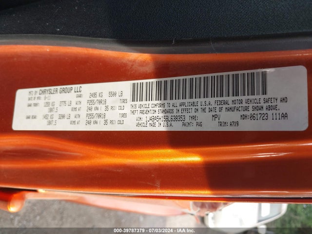 Aukcja sprzedaży 2011 Jeep Wrangler Unlimited Sahara, vin: 1J4BA5H15BL638353, numer aukcji: 39787379