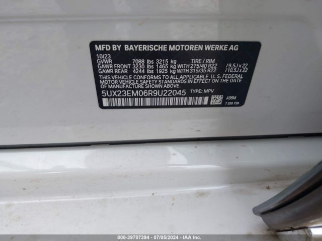 5UX23EM06R9U22045 BMW X7 Xdrive40i