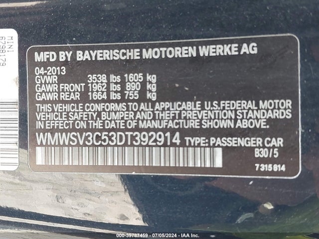 2013 MINI HARDTOP WMWSV3C53DT392914 Photo 8