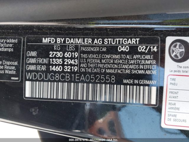 WDDUG8CB1EA052558 Mercedes-Benz S 550