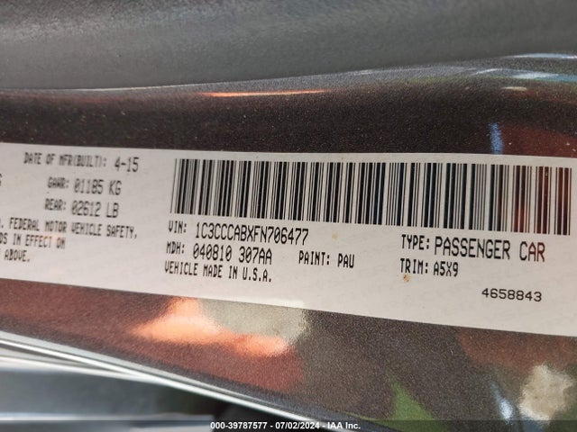 1C3CCCABXFN706477 Chrysler 200 Limited