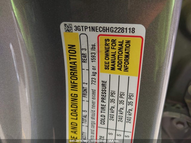 GMC Sierra 1500 Slt 2017 3GTP1NEC6HG228118 Image 9