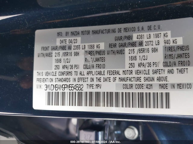 3MVDMBAM9PM554582 Mazda Cx-30 2.5 S