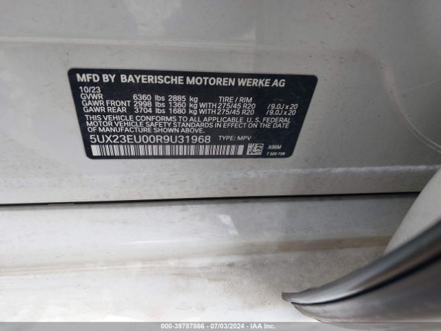 5UX23EU00R9U31968 BMW X5 Xdrive40i