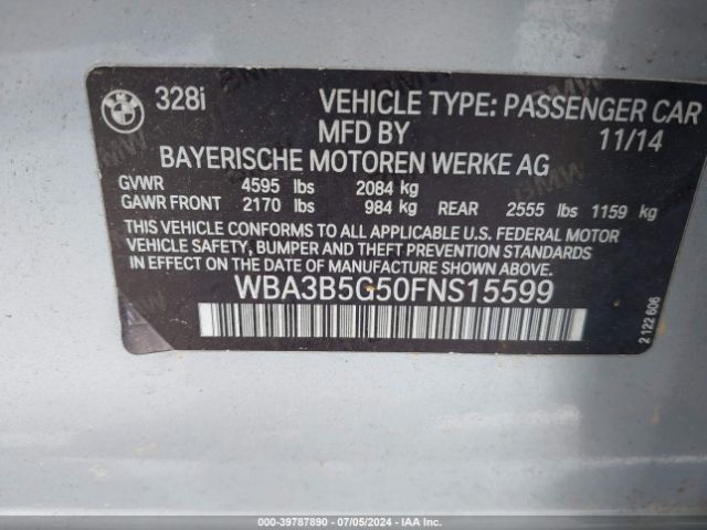 WBA3B5G50FNS15599 BMW 328i Xdrive