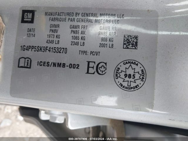 1G4PP5SK9F4153270 Buick Verano