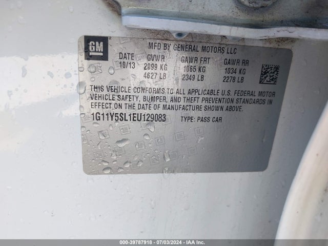 Chevrolet Impala 1ls 2014 1G11Y5SL1EU129083 Image 9