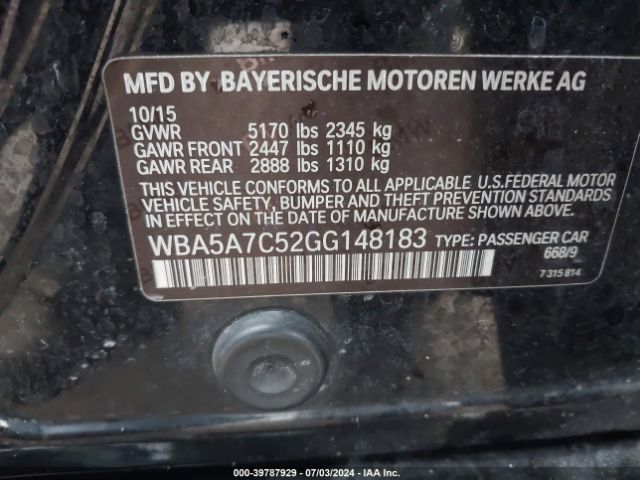 WBA5A7C52GG148183 BMW 528i Xdrive