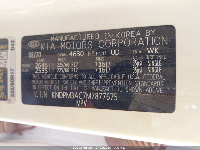 KIA Sportage Lx 2021 KNDPM3AC7M7877675 Image 9