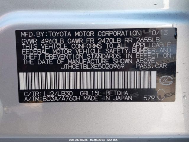 JTHCE1BLXE5020969 Lexus GS 350