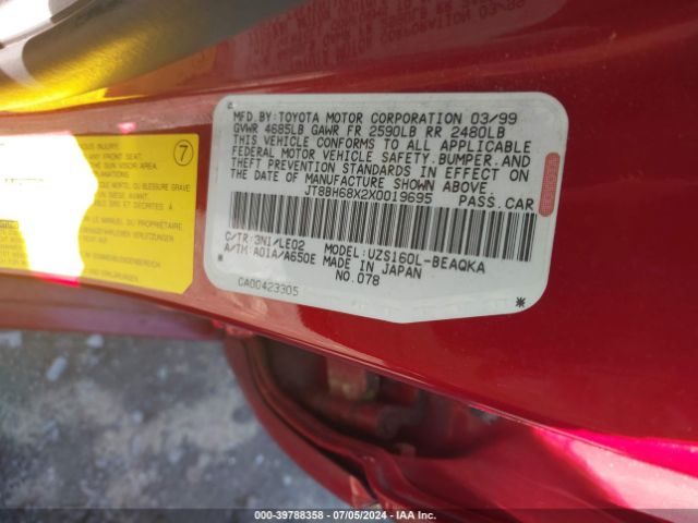 1999 LEXUS GS 400 JT8BH68X2X0019695 Photo 8