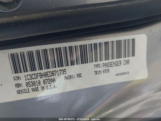 1C3CDFBH0ED871735 Dodge DART SXT
