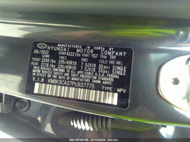 KM8K3CA37PU937775 Hyundai Kona N Line