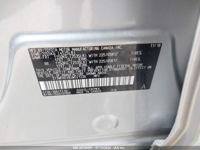 Toyota Rav4 Xle 2018 2T3WFREV8JW521336 Image 9