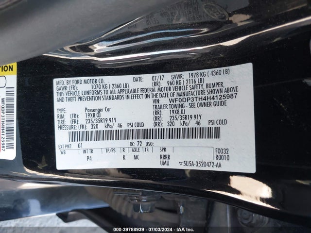 Ford FOCUS RS 2017 WF0DP3TH4H4125987 Image 9