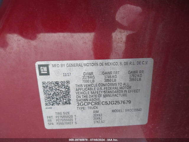 Chevrolet Silverado 1500 1lt 2018 3GCPCREC5JG257679 Image 9