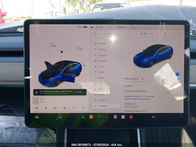 Tesla Model 3 Long Range/mid Range/standard Range/standard Range Plus 2019 5YJ3E1EA8KF396754 Image 7