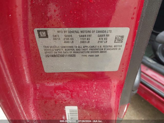 2G1WB5E39E1116628 Chevrolet Impala Limited Lt