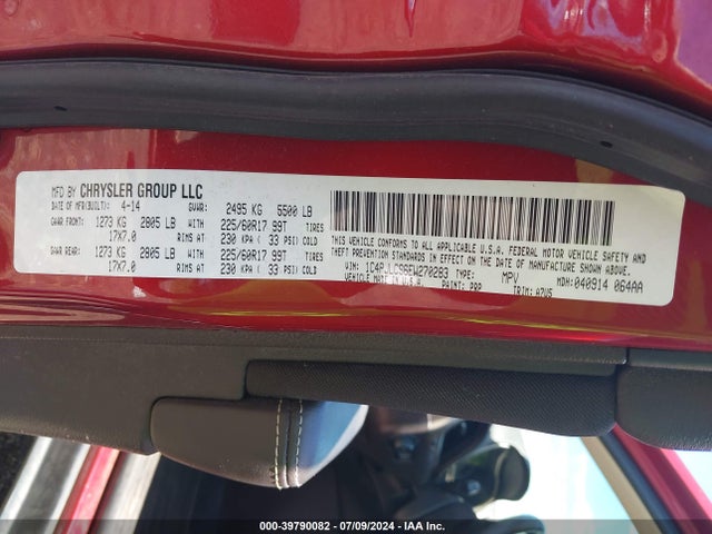 Jeep Cherokee Latitude 2014 1C4PJLCS6EW270283 Image 9