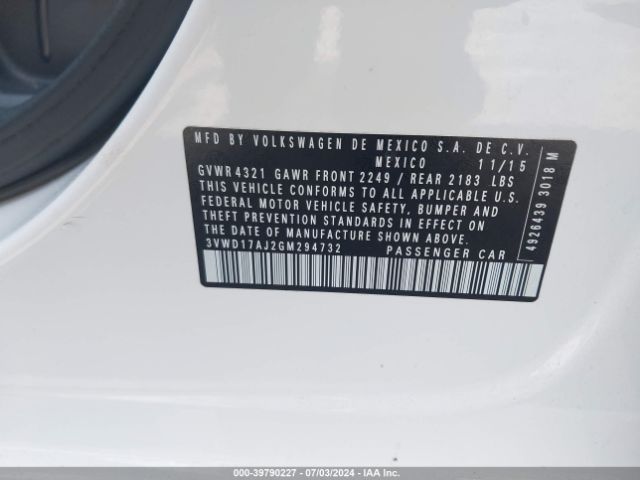 3VWD17AJ2GM294732 Volkswagen Jetta 1.8t Sport