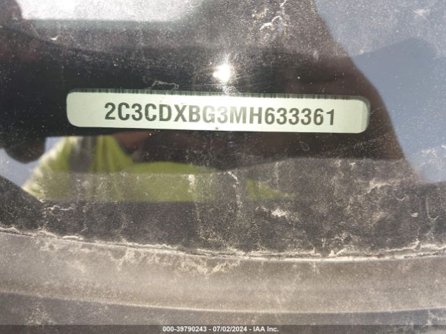 2C3CDXBG3MH633361 Dodge Charger Sxt Rwd