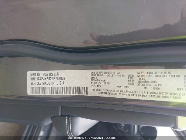 1C4RJYB62N8758032 Jeep Grand Cherokee 4xe Limited 4x4