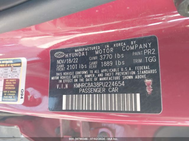 KMHRC8A38PU224654 Hyundai Venue Sel