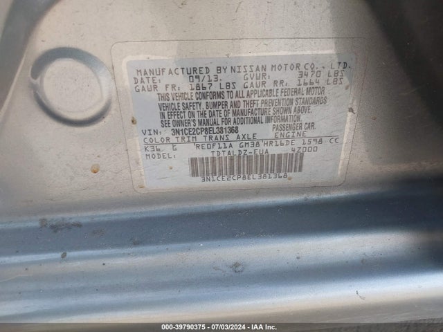 Nissan Versa Note Sv 2014 3N1CE2CP8EL381368 Image 9