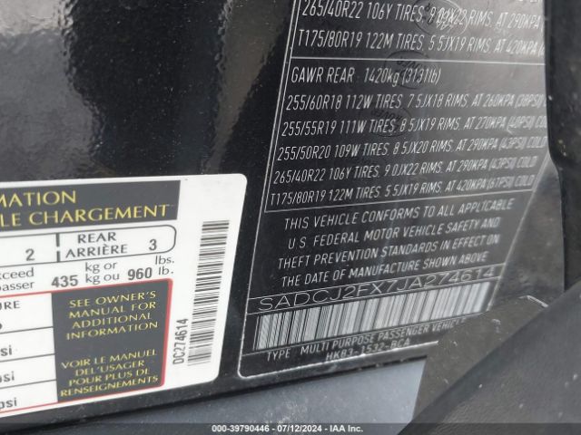 SADCJ2FX7JA274614 Jaguar F-pace 25t Premium