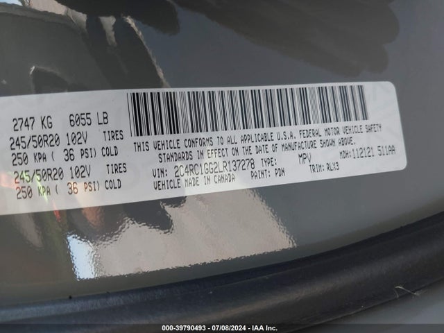 Chrysler Pacifica Red S Edition 2020 2C4RC1GG2LR137278 Image 9
