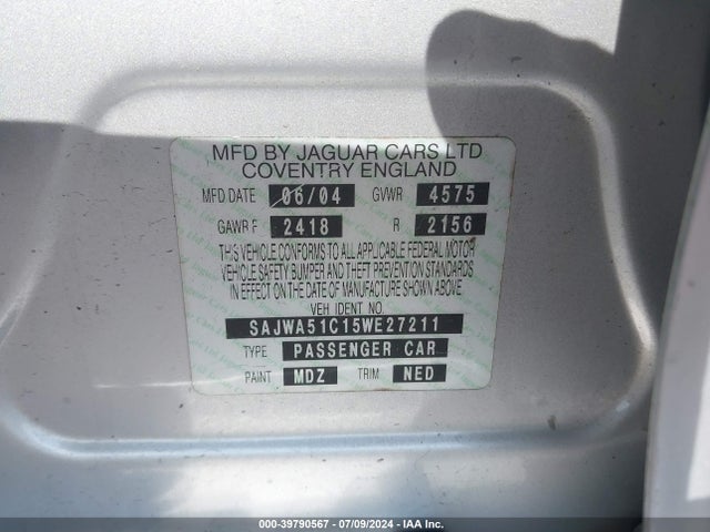 2005 JAGUAR X-TYPE SAJWA51C15WE27211 Photo 8