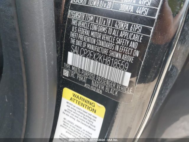 SALCP2FX2KH818559 Land Rover Discovery Sport Se
